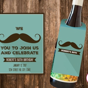 We Mustache You Invitation Template