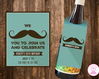 We Mustache You Invitation Template