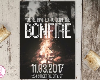 Bonfire Invitation Template & S'more Pack!