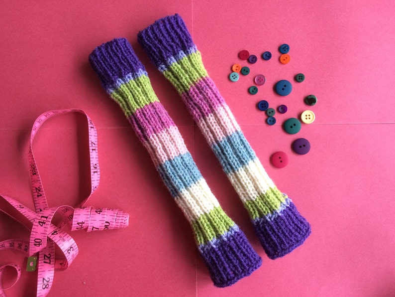 Baby Leg Warmers Toddler Leg Warmers Unique Baby Gift -New Baby Hand Knitted Baby Clothes Gender Neutral Baby Clothes Rainbow Baby