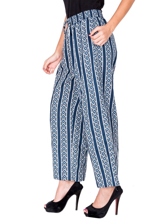 Buy Smart Ethnic Cotton Green Printed Palazzo/ Indian Palazzo Pants/ Cotton  Pant/ Flared Pant Online in India - Etsy