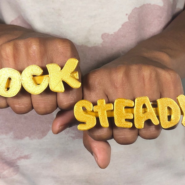 ROCK STEADY Knuckle Multi finger ring Bling.