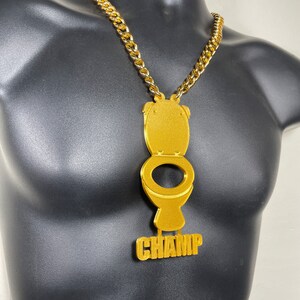 Custom Toilet Seat Poop Trophy Bling & Chain PLA Plastic Bling and ...