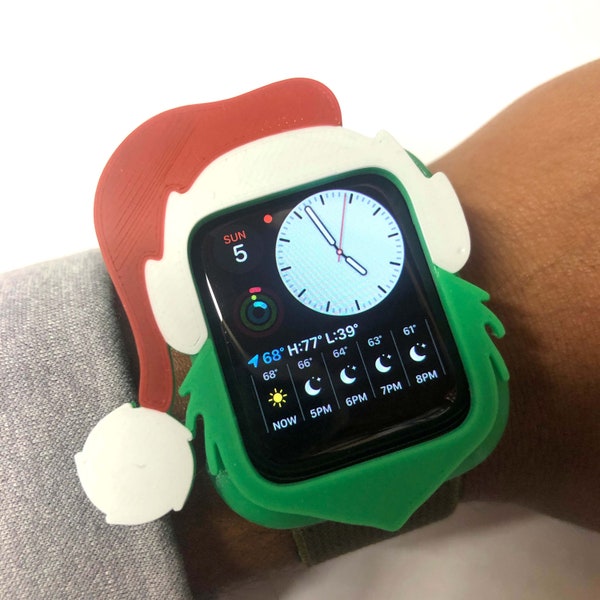 Grinch Christmas Theme Apple Watch Cover 38mm-42mm 40mm-44mm 41mm-45mm-  3D printed Plastic