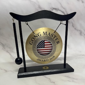 Custom logo Brass Gong 5” diameter office award
