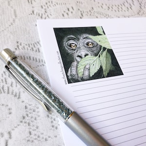 Juego Estacionario, Carta Estacionaria, Juego De Papel De Escritura, Juego De Cartas, Juego De Escritura De Cartas, Papelería Gorilla, Set De Regalo Estacionario, Tema Jungle