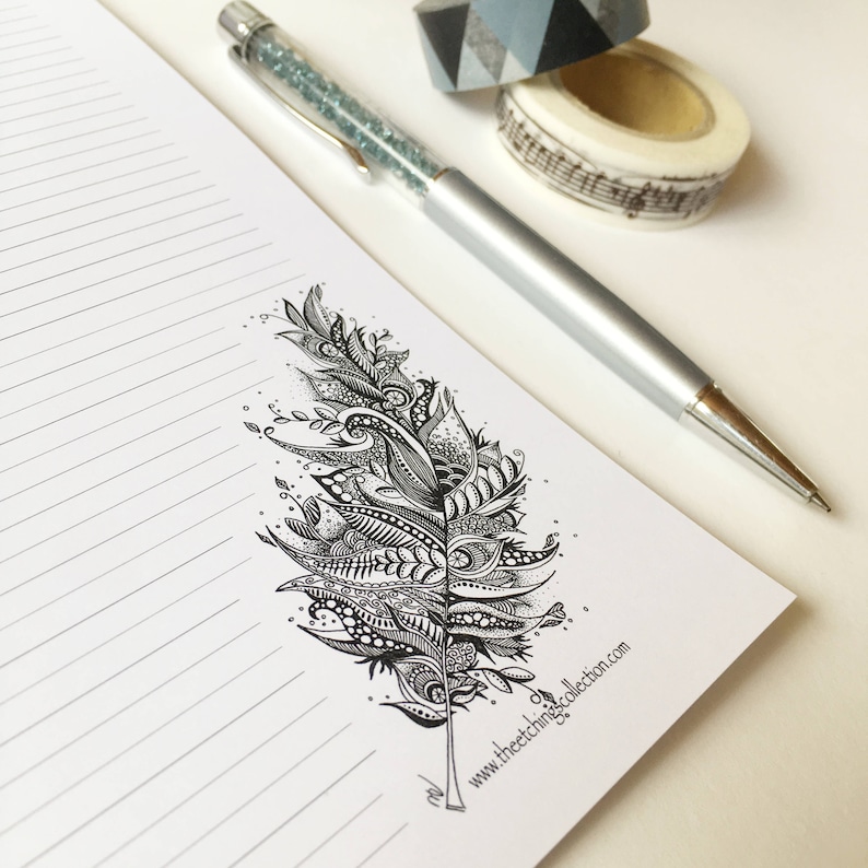 Feather Letter Writing Set Feather Stationary Set Feather Etsy Australia