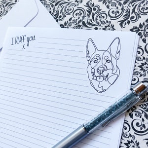 Juego de escritura de cartas, Papelería para perros, Papelería de animales, Papel de escritura de cartas, Papel de carta, Juego de cartas para perros, Conjunto de papelería, Papel de nota,