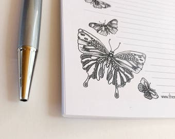 Butterfly Letter Writing Set, Butterfly Stationary Set, Butterfly Design Note Paper, Butterflies Stationary Set, Nature Stationery Set, Note