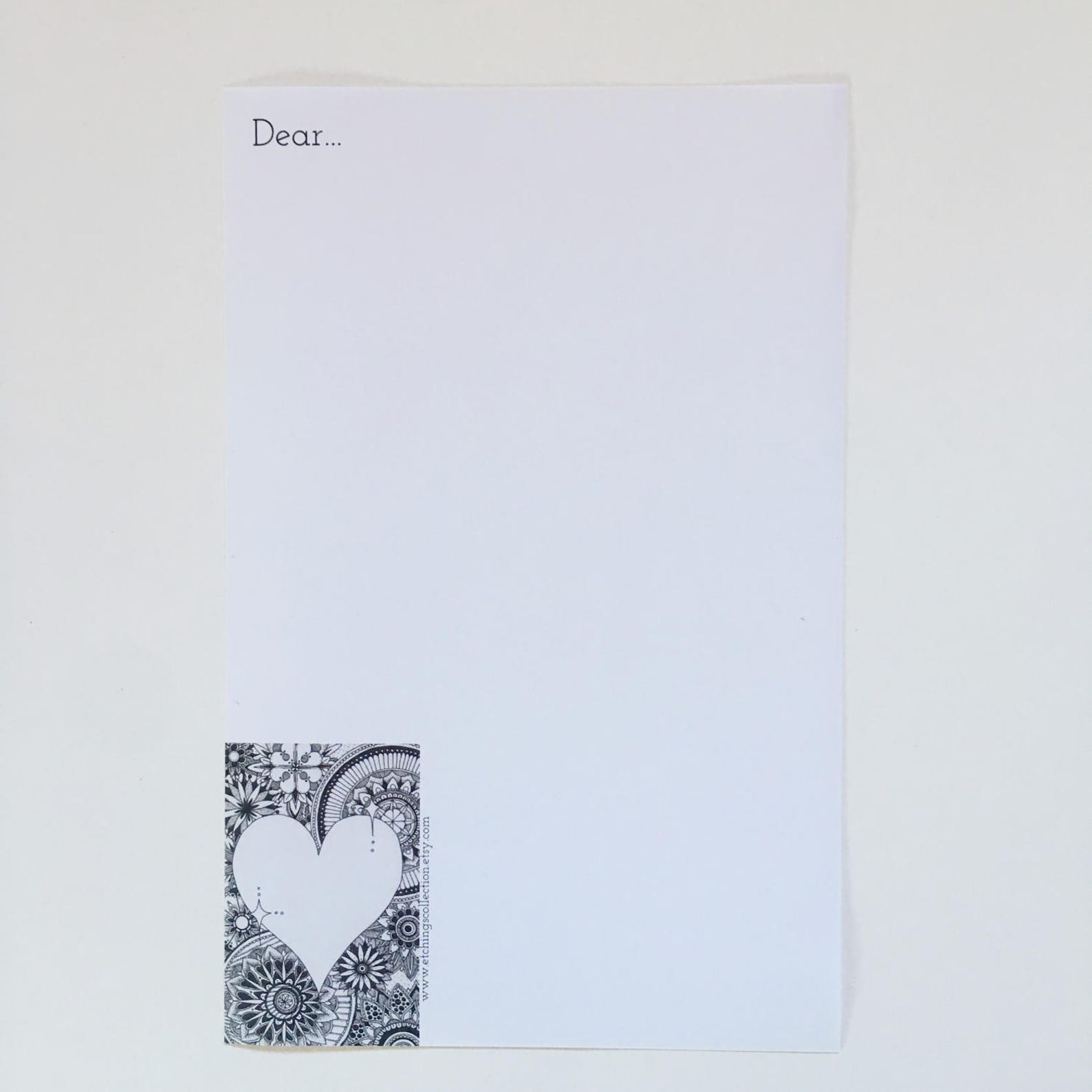 Love Heart Writing Set, Love Heart Stationary Set, Love Letter Writing ...