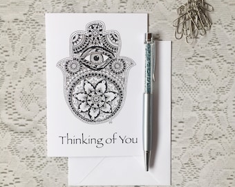 Thinking of You Cards, Personal Greeting Cards, Zentangle Greeting Cards, Personalised Cards, Hand Drawn Cards, Illustrated Greeting Cards