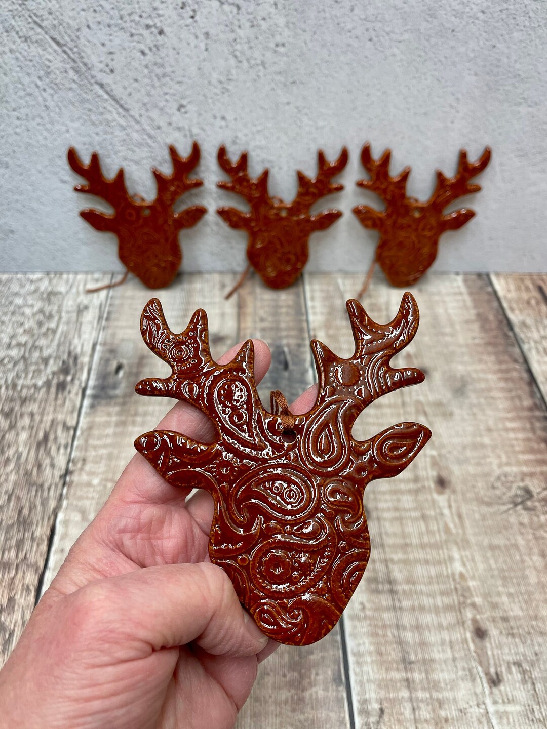 Paisley Stags Head Stags Head Wall Art Stags Head Etsy