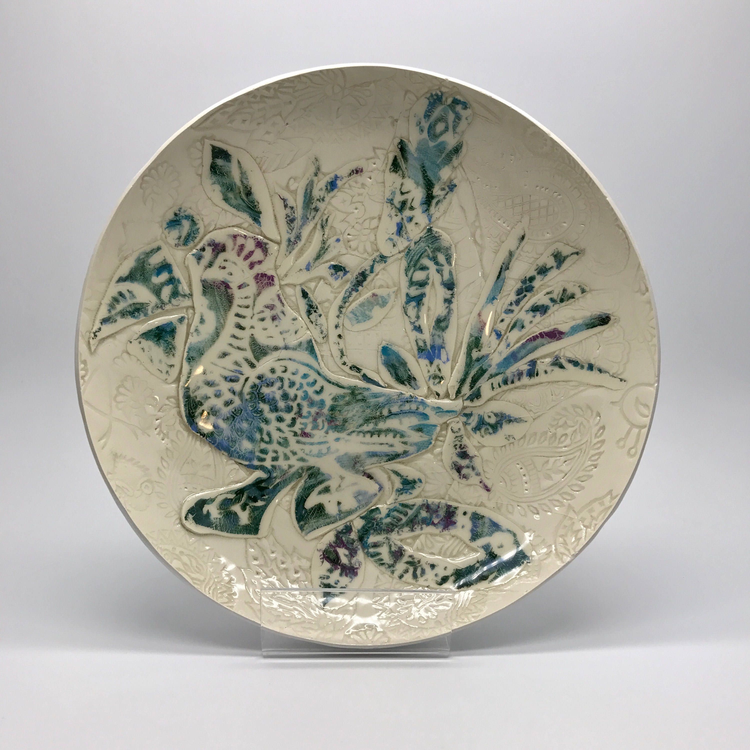 Handmade ceramic plate decorative plate abstract ceramics Etsy