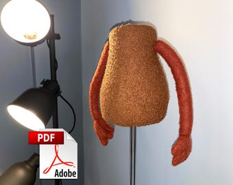 Puppet Body Pattern – “Blerp” – Easy Foam & Fleece (PDF)