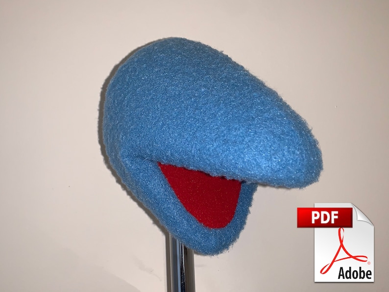 Puppet Head Pattern Digital Download sniff Etsy