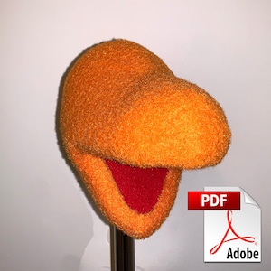 Modèle de tête de marionnette - « Jelly Bean » - Facile en mousse et en polaire (PDF)