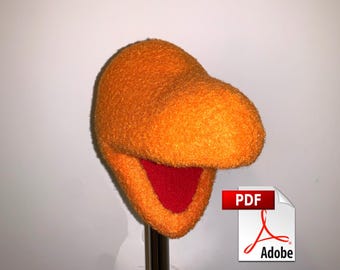 Puppet Head Pattern – “Jelly Bean” – Easy Foam & Fleece (PDF)