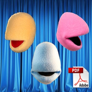 Paquete de 3 patrones de cabezas de marionetas humanas: espuma y vellón fáciles (PDF)