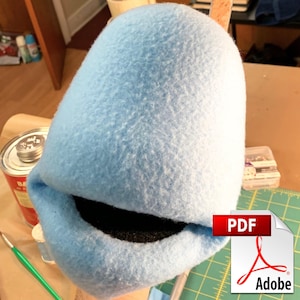 Puppet Head Pattern – “Cheeks” – Easy Foam & Fleece (PDF)