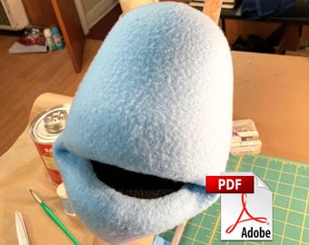 Puppet Head Pattern – “Cheeks” – Easy Foam & Fleece (PDF)