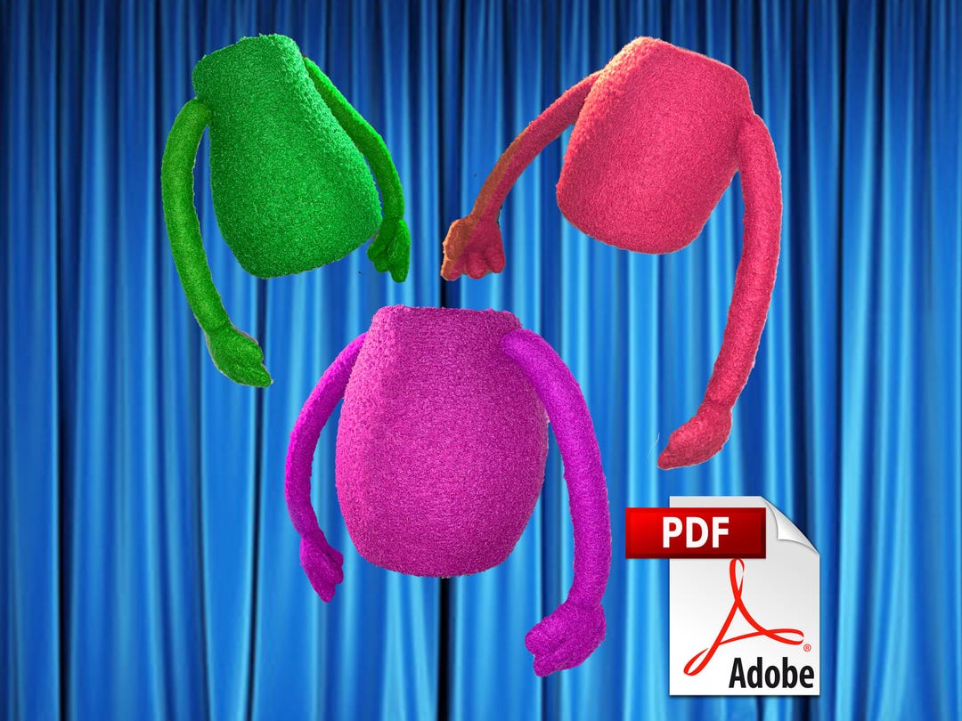 3 X Puppet Body Pattern Bundle - Easy Foam & Fleece (PDF) - Etsy