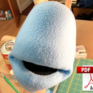 Puppet Head Pattern Digital Download - &quot;Cheeks&quot; - Foam and Fleece