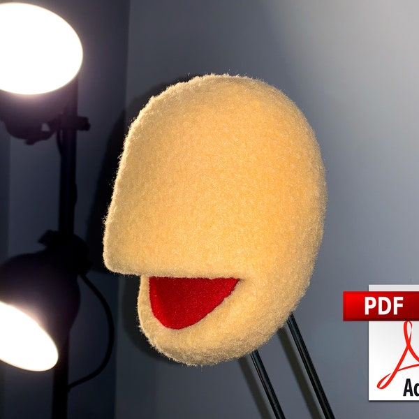 Puppet Head Pattern Digital Download - « Noggin » - Mousse et polaire