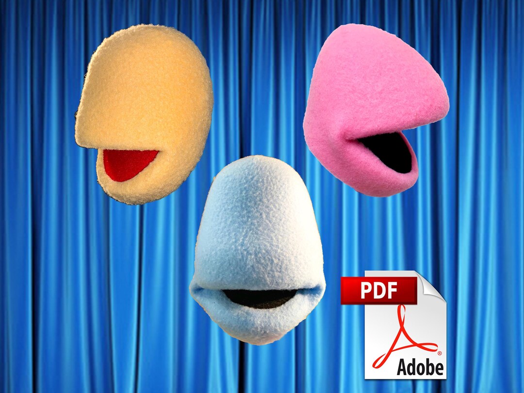 3 X Human Puppet Head Pattern Bundle – Easy Foam & Fleece (PDF) - Etsy