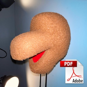 Puppet Head Pattern – “Ruff” – Easy Foam & Fleece/Fur (PDF) – Dog, Horse, Goat, More