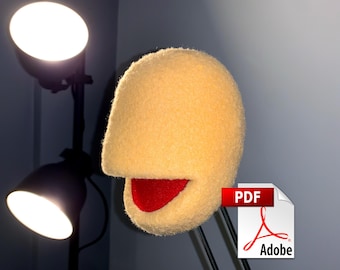 Puppet Head Pattern – “Noggin” – Easy Foam & Fleece (PDF)