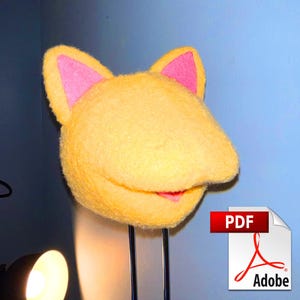 Puppet Head Pattern – “Cat” – Easy Foam & Fleece/Fur (PDF)