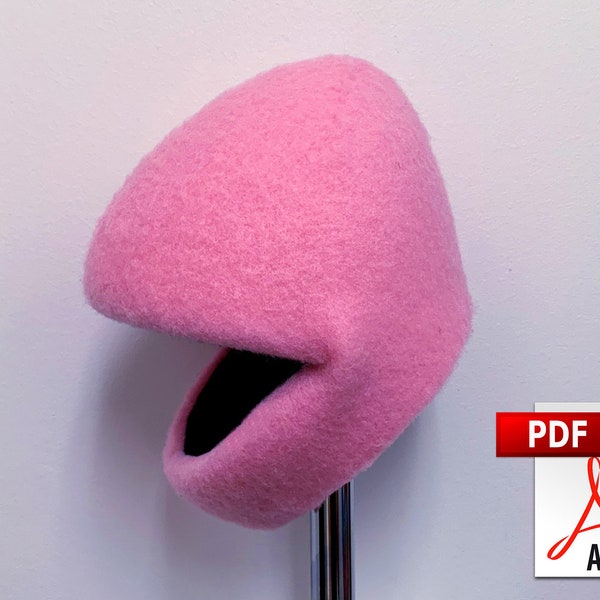 Puppet Head Pattern Digital Download - "Kafe" - Foam and Fleece