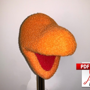 Puppet Head Pattern Digital Download - "Jelly Bean" - Foam and Fleece