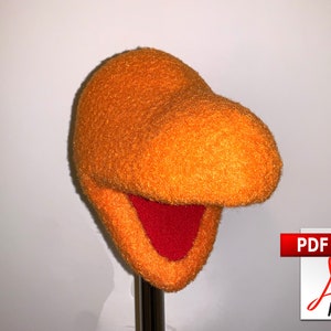 Puppet Head Pattern Digital Download - &quot;Jelly Bean&quot; - Foam and Fleece