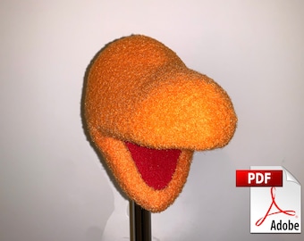 Puppet Head Patroon Digitale Download - "Jelly Bean" - Schuim en Fleece