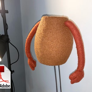 Puppet Body Pattern Digital Download - &quot;Nugget&quot; - Foam and Fleece