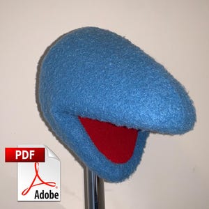 Patrón de cabeza de marioneta – “Sniff” – Fácil de espuma y vellón (PDF)