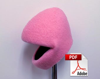 Puppet Head Pattern – “Kafe” – Easy Foam & Fleece (PDF)
