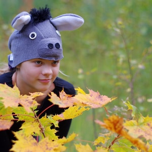 Donkey costume hat, Kids Halloween costumetoddler pretend play, toddler costume, 4T-9T