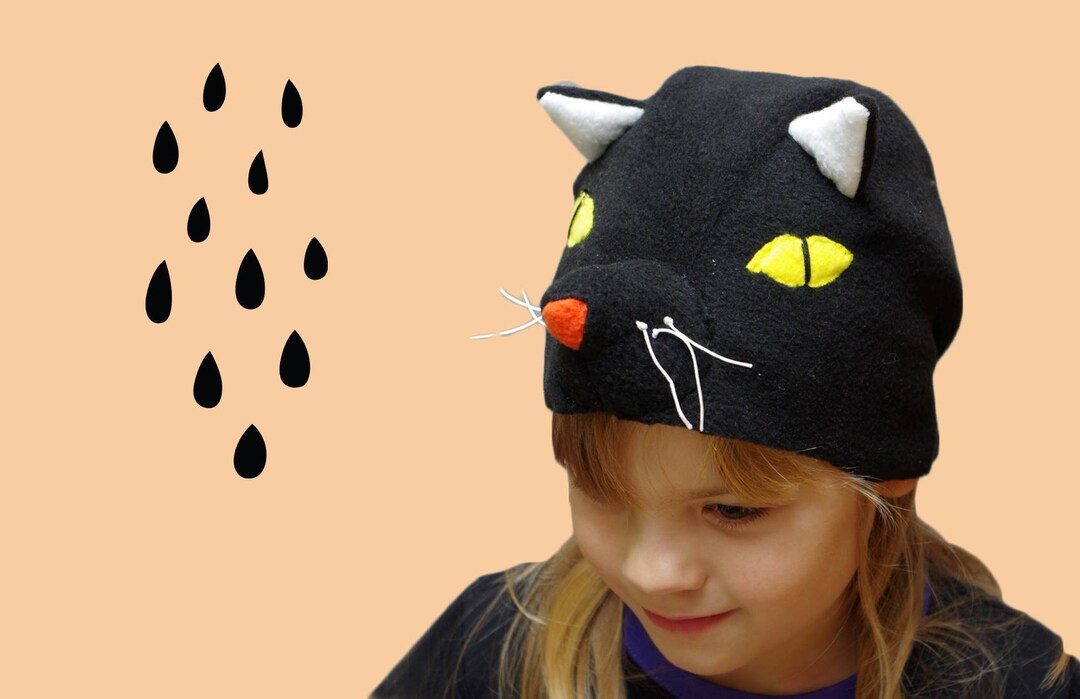 Black Cat Costume Hat Kids Animal Costume Toddler Pretend Etsy