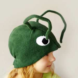 Kids Grasshopper Costume Hat Montessori Play Cap, Green Bug Dress Up Headwear for Carnival & Pretend Play image 6