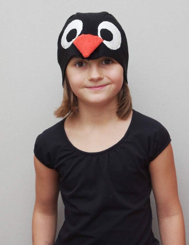 Penguin costume hat, toddler pretend play, toddler costume, animal mask, Kids Halloween costume image 6