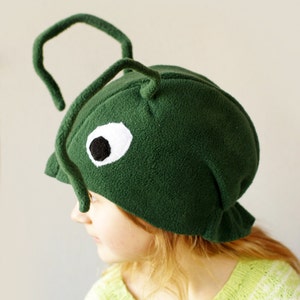 Kids Grasshopper Costume Hat Montessori Play Cap, Green Bug Dress Up Headwear for Carnival & Pretend Play image 4