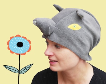 Fleece Wolf Costume Hat: Adult & Teen Animal Mask