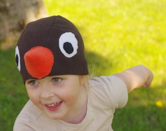 Black bird Halloween costume hat, kids costume, swallow tit photo prop, pretend play, toddler costume