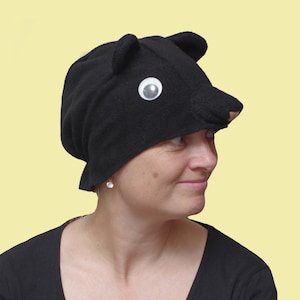 Adult Black Bear Costume Hat - Halloween Cosplay & Role Play Headpiece