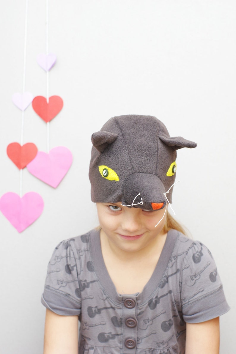 Kids wolf costume hat for halloween wild animal costume hat Etsy