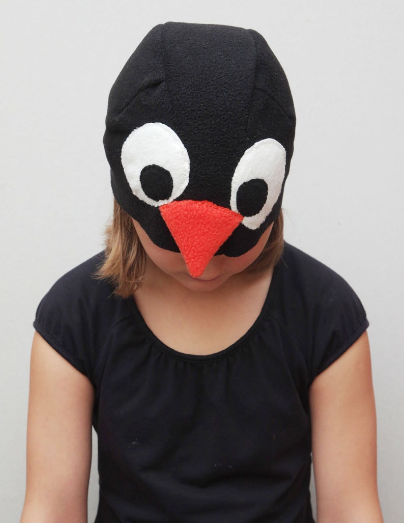 Penguin costume hat, toddler pretend play, toddler costume, animal mask, Kids Halloween costume image 4