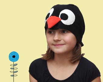 Handmade Fleece Penguin Hat, Kids Winter Costume