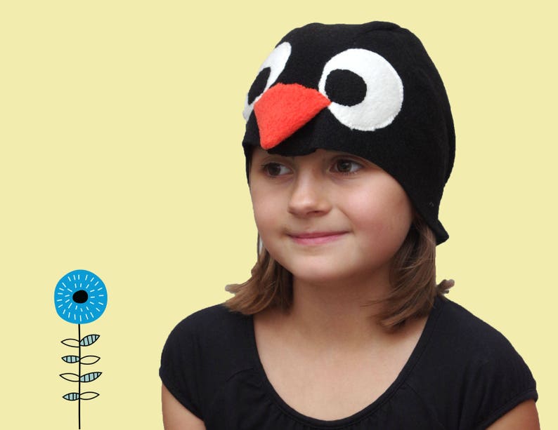 Penguin costume hat, toddler pretend play, toddler costume, animal mask, Kids Halloween costume image 1